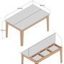 Hanah Home Milan 514 Mesa de Comedor Nogal y Blanco